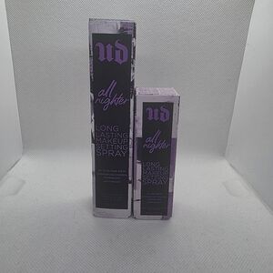 2 Urban Decay ALL‎ Nighter Ultra Matte Long Lasting Setting Spray 1oz & .5oz New